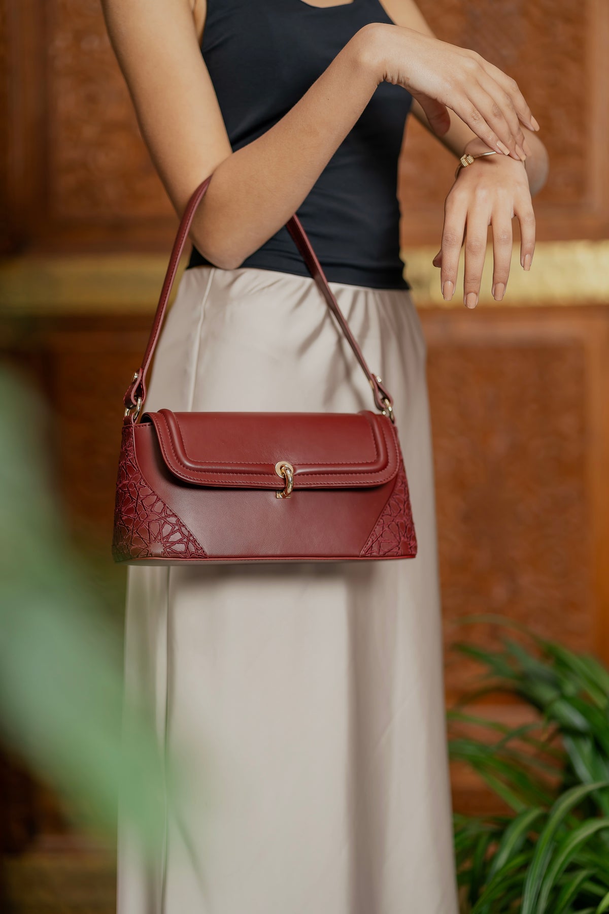 ZAYNA Bag｜Burgundy
