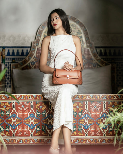 ZAYNA Bag - Cognac & Brown